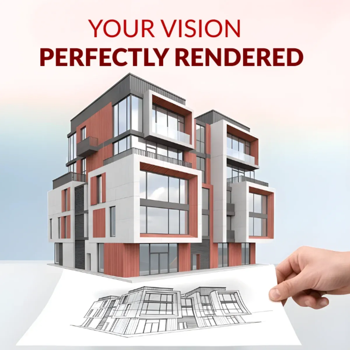 Modern house with pool at dusk