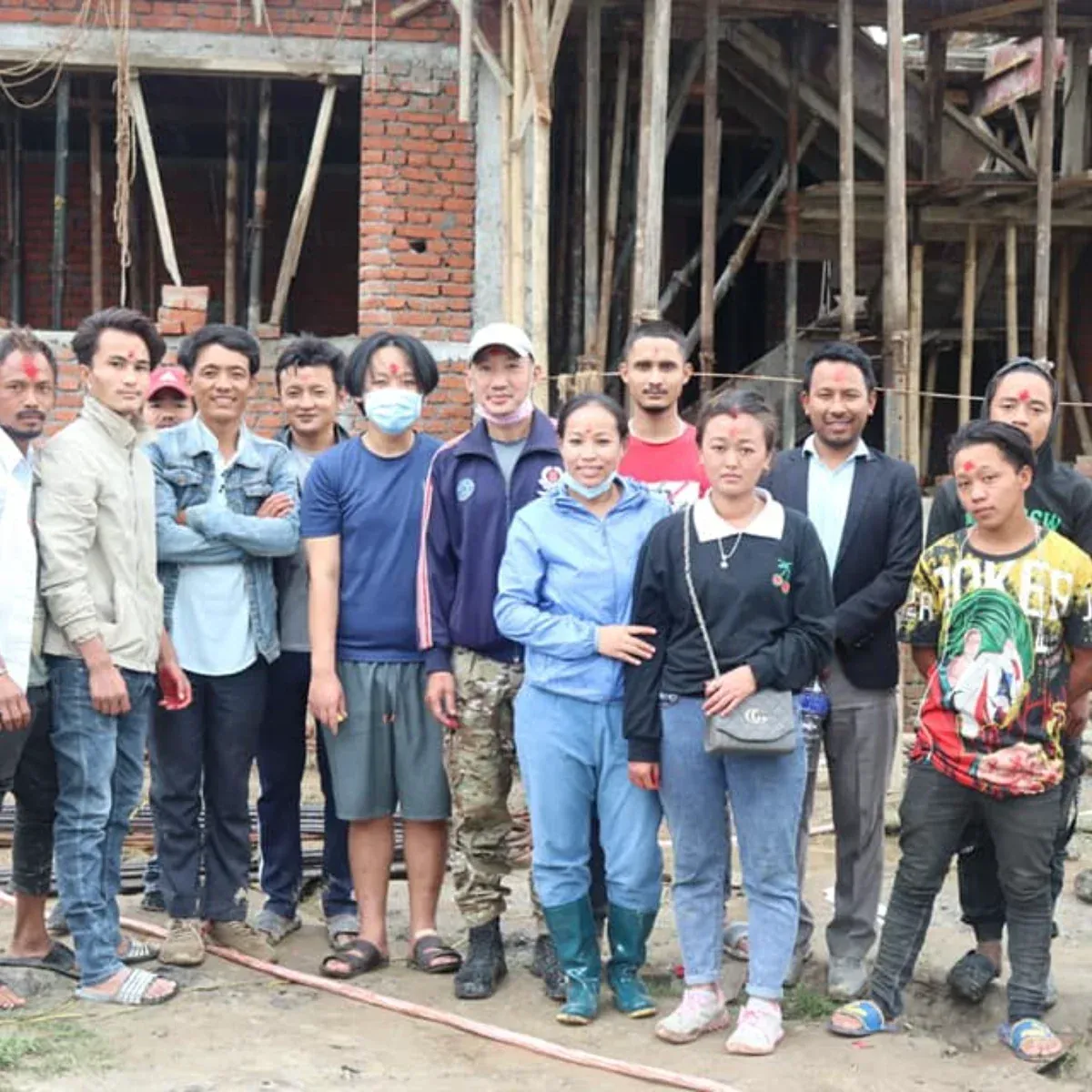 Modern house with pool at dusk